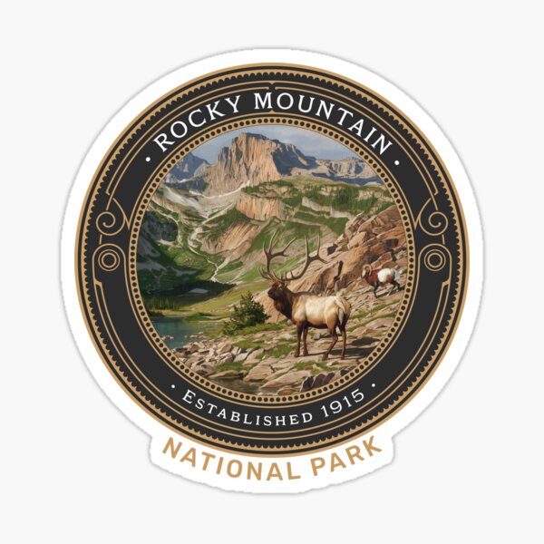 Item preview, Rocky Mountain National Park Established 1915 Retro Design designed and sold by CALIMASHIRTS.