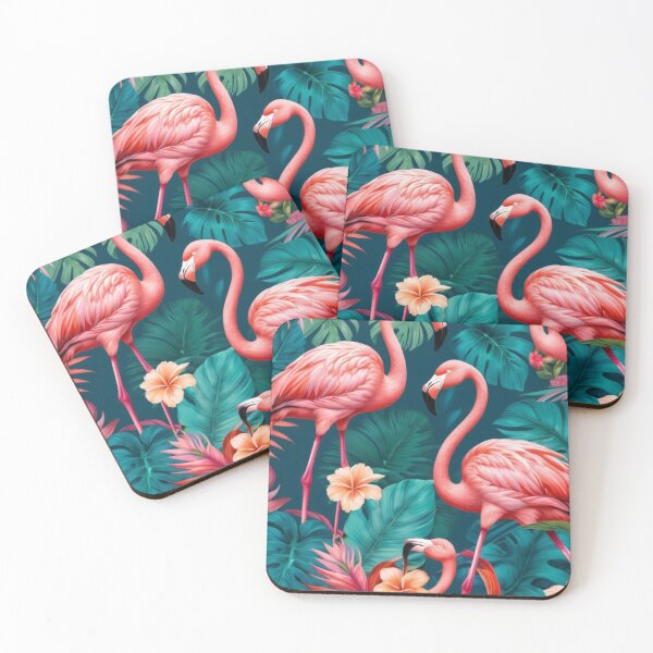 Item preview, Jungle Flamingo Pattern designed and sold by NeatThingLover.