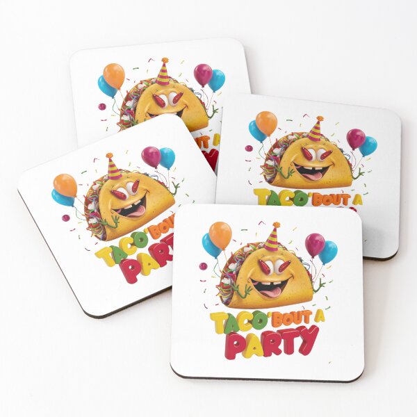 Item preview, Taco 'bout a Party - Humorous Happy Taco designed and sold by deluxedigital1.