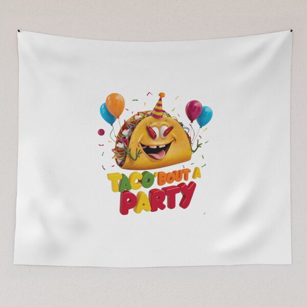 Item preview, Taco 'bout a Party - Humorous Happy Taco designed and sold by deluxedigital1.
