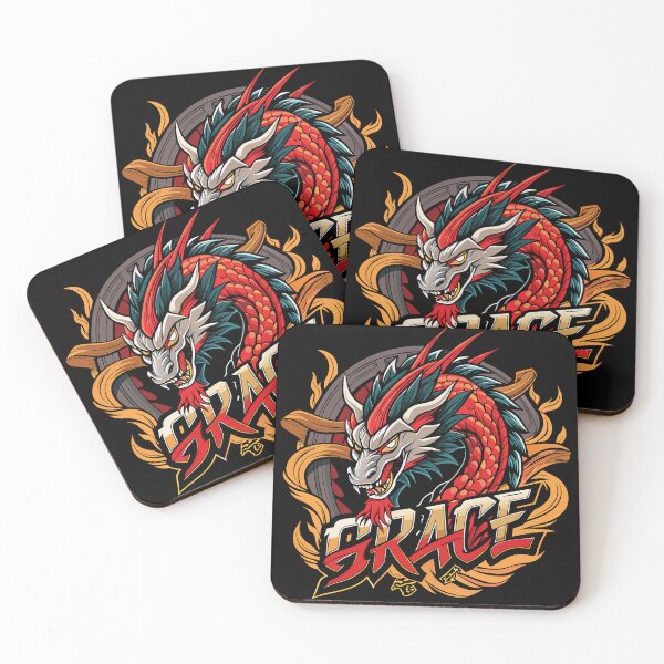 Item preview, Dragon and Grace Typography designed and sold by Alahchin Art.