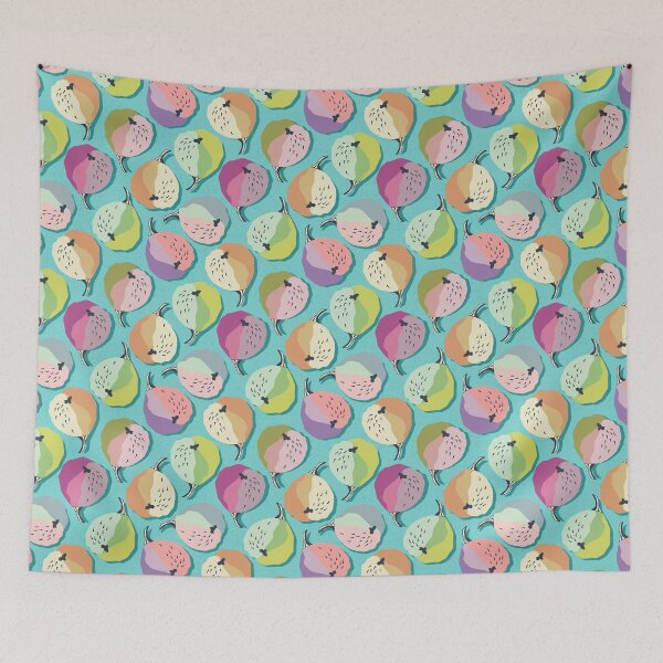 Item preview, Funny pears on a turquoise background designed and sold by Alex  Blud.
