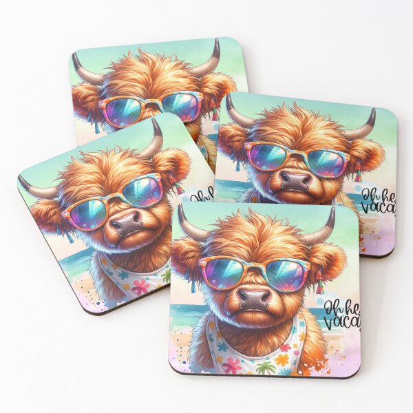 Item preview, Oh Hey Vacay Highland Cow Summer Design designed and sold by EarthArtAvencha.