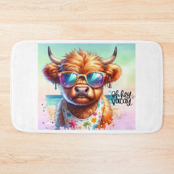 Item preview, Oh Hey Vacay Highland Cow Summer Design designed and sold by EarthArtAvencha.