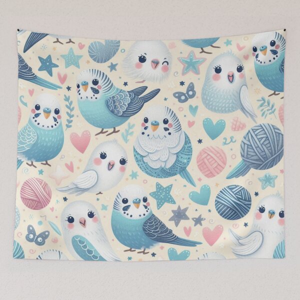 Item preview, Whimsical Wings: A Budgie Bonanza designed and sold by Furbulous Faces.
