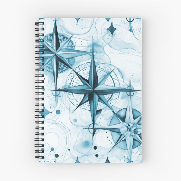 Item preview, Seamless Blue Compass Watercolor Pattern designed and sold by MadeInR.