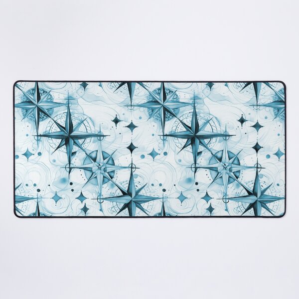 Item preview, Seamless Blue Compass Watercolor Pattern designed and sold by MadeInR.
