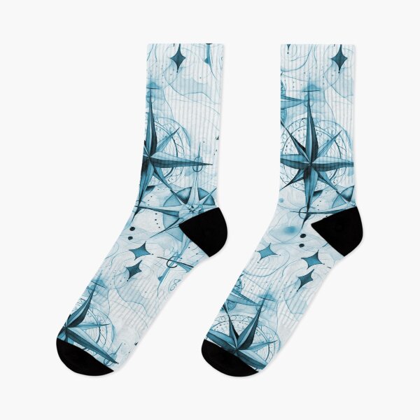 Item preview, Seamless Blue Compass Watercolor Pattern designed and sold by MadeInR.