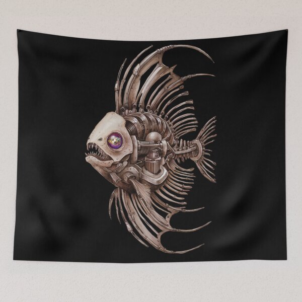 Item preview, steampunk-inspired robotic fish designed and sold by 123ks.