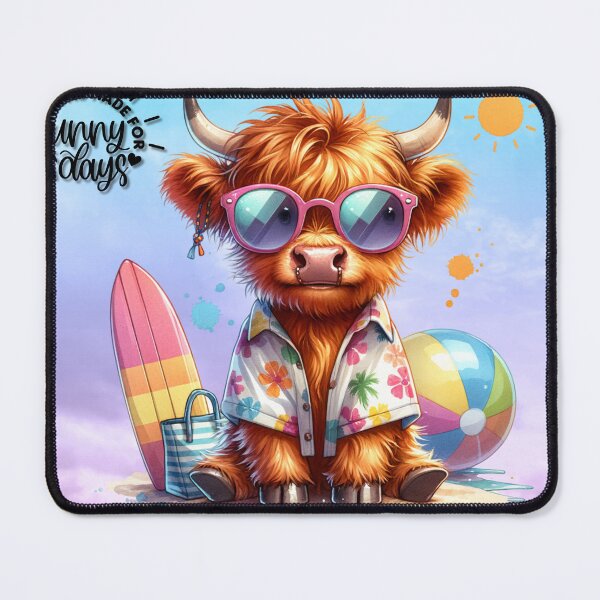 Item preview, Cute Highland Cow on the beach designed and sold by EarthArtAvencha.