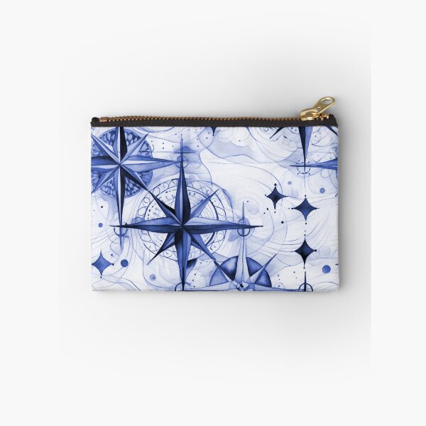 Item preview, Seamless Blue-Violet Compass Watercolor Pattern designed and sold by MadeInR.