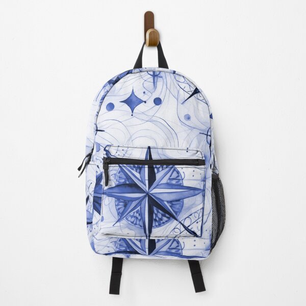 Item preview, Seamless Blue-Violet Compass Watercolor Pattern designed and sold by MadeInR.