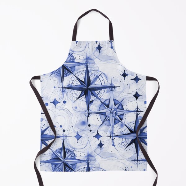 Item preview, Seamless Blue-Violet Compass Watercolor Pattern designed and sold by MadeInR.