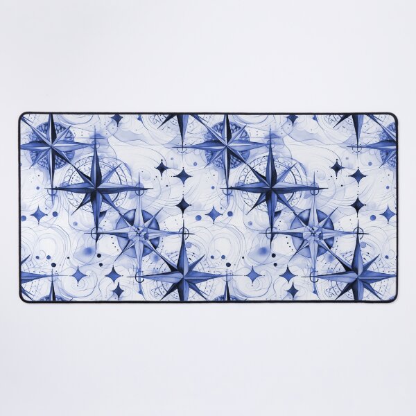 Item preview, Seamless Blue-Violet Compass Watercolor Pattern designed and sold by MadeInR.