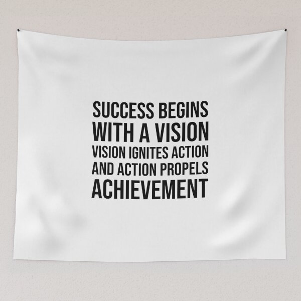 Item preview, Success Begins With a vision. Motivational quote designed and sold by Minimalist Quotes and Sayings.