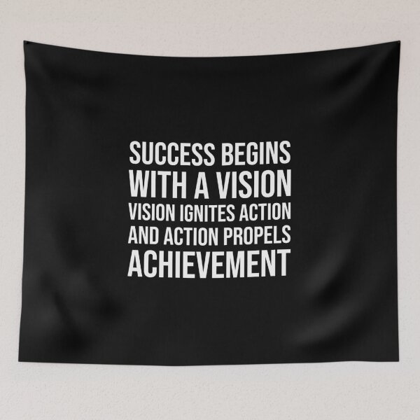 Item preview, Success Begins With a vision. Motivational quote designed and sold by Minimalist Quotes and Sayings.