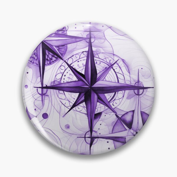 Item preview, Seamless Purple Compass Watercolor Pattern designed and sold by MadeInR.