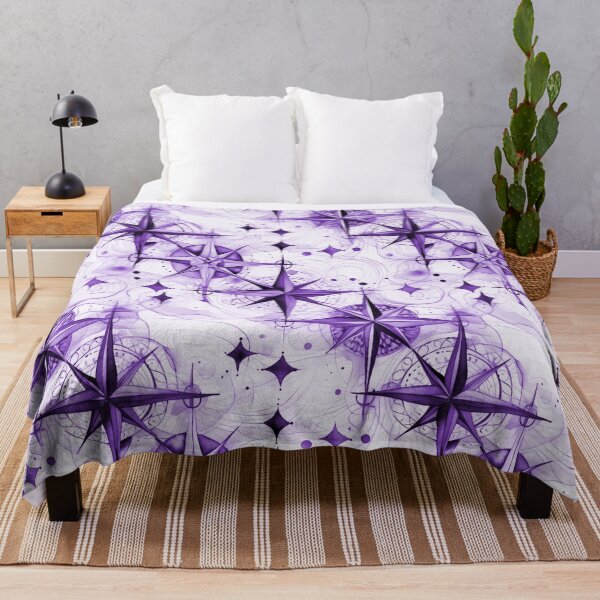 Item preview, Seamless Purple Compass Watercolor Pattern designed and sold by MadeInR.