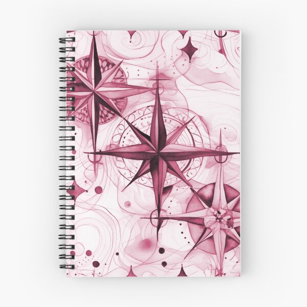 Item preview, Seamless Red-Violet Compass Watercolor Pattern designed and sold by MadeInR.