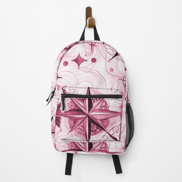 Item preview, Seamless Red-Violet Compass Watercolor Pattern designed and sold by MadeInR.