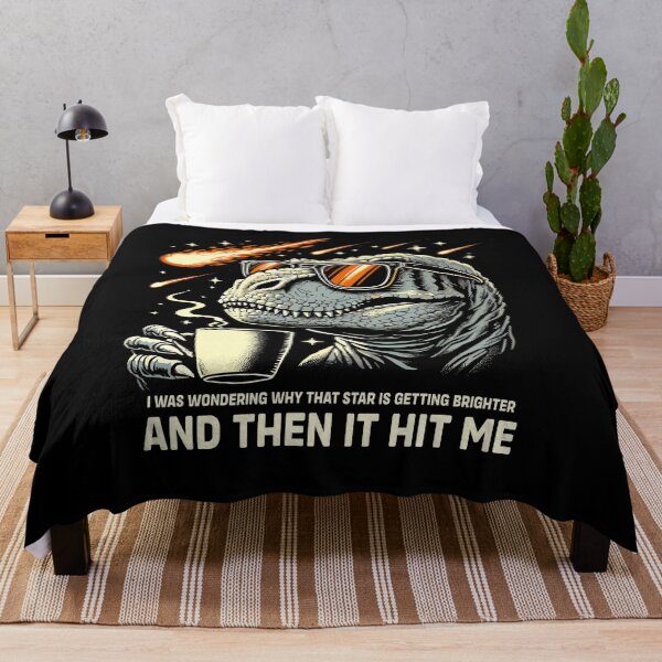 Artikelvorschau, Dinosaur T-Rex in Sunglasses with Coffee Asteroid Novelty Meme Funny Dinosaur entworfen und verkauft von KsuAnn.