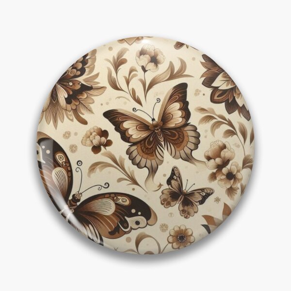 Item preview, Flowers and butterflies with a retro theme designed and sold by RetroNibylander.