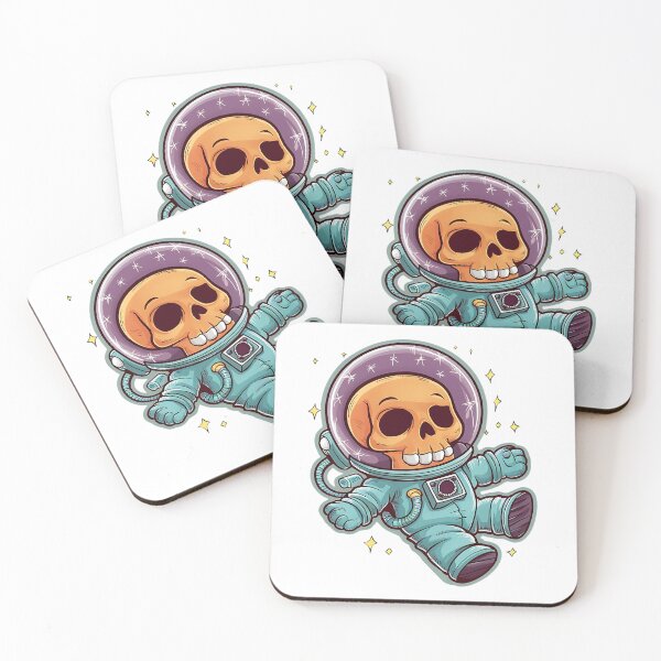 Item preview,  Cute And Happy skull In space designed and sold by artkidztee.