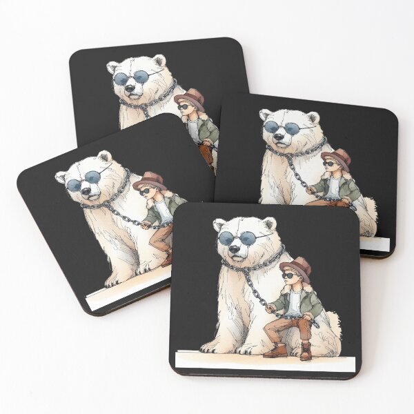 Item preview, Boy with Polar Bear Chain Sketch Art ,  designed and sold by PaintMeWorld.