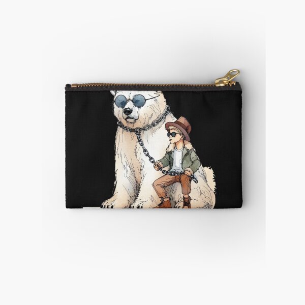Item preview, Boy with Polar Bear Chain Sketch Art ,  designed and sold by PaintMeWorld.