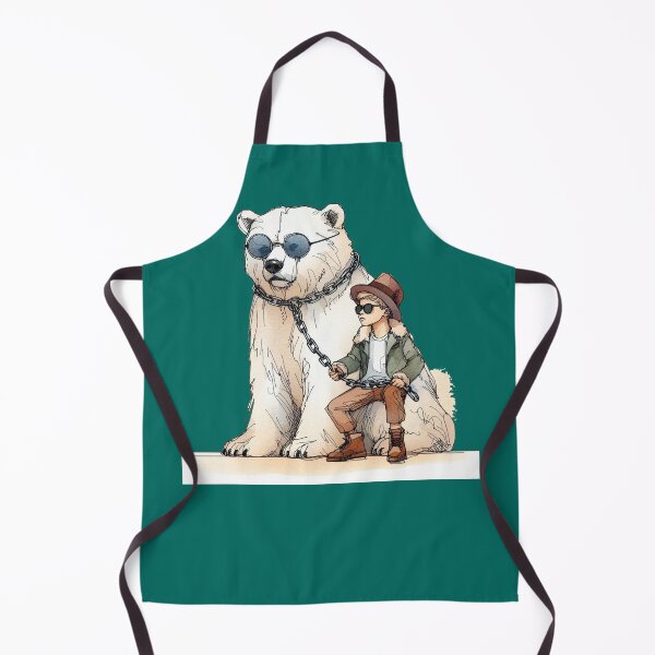 Item preview, Boy with Polar Bear Chain Sketch Art , designed and sold by PaintMeWorld.