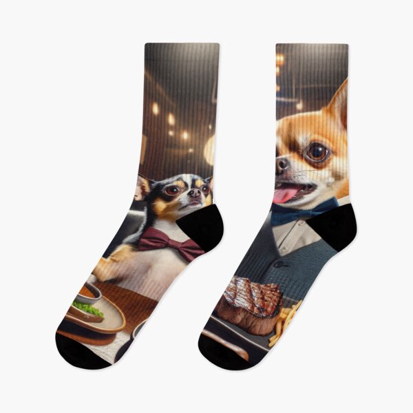 Item preview, Chihuahua Social Media Celebrity Taking Selfie Eating a Steak designed and sold by TheDogOnIt.