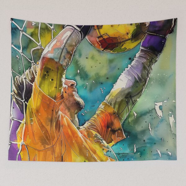 Item preview, Goalkeeper Football watercolor sport art #football #soccer designed and sold by JBJart.