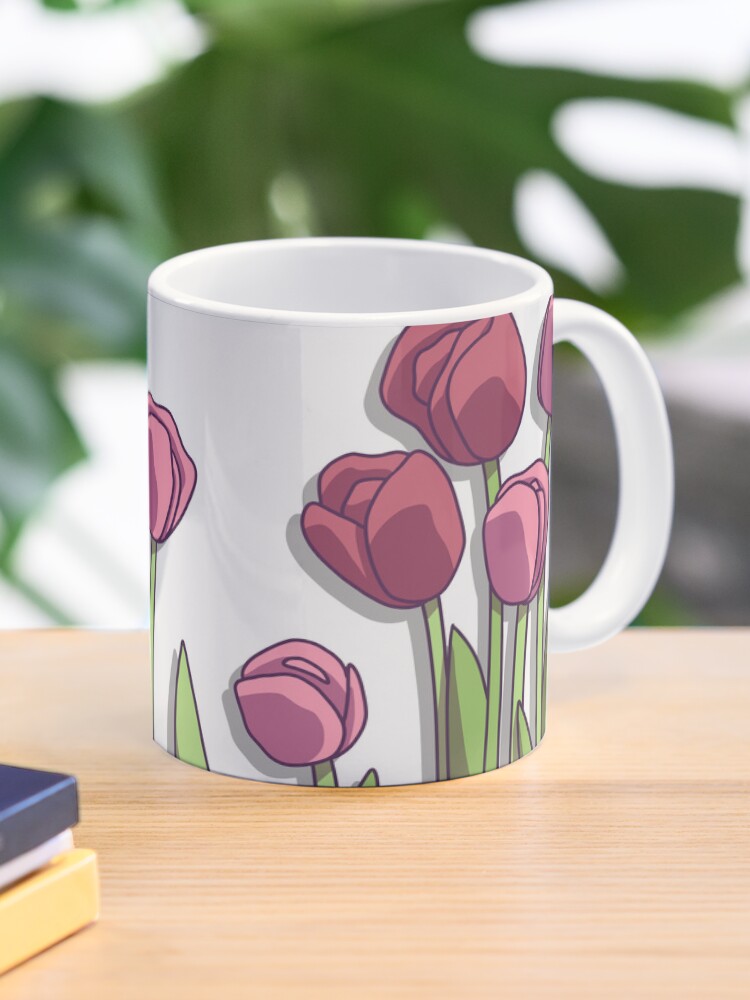 Thumbnail 1 of 6, Coffee Mug, Spring Tulips designed and sold by ToonyPineapple.