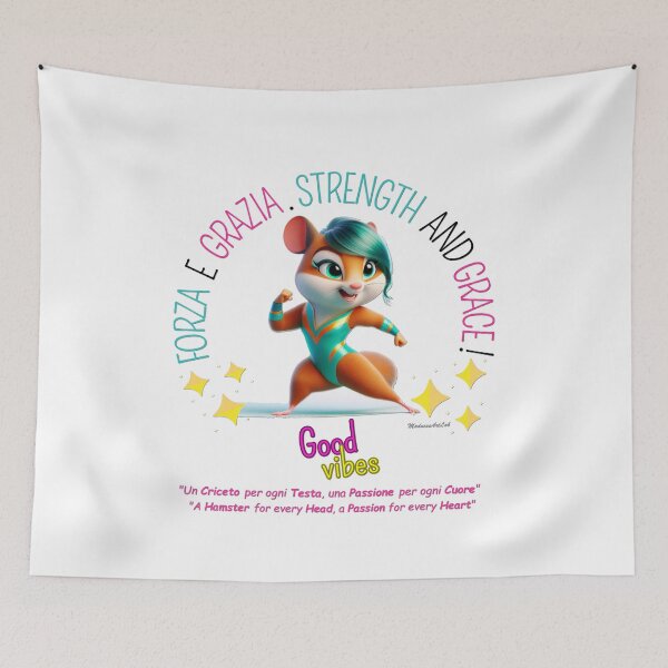Item preview, "Strength and Grace" with Sporty Hamster - Elegance and Determination designed and sold by MadnessArtLab.