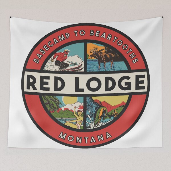 Item preview, Red Lodge Montana Vintage Style Decal designed and sold by Decal Mania.