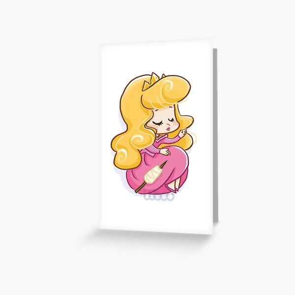 Chibi fille rose Carte de vœux