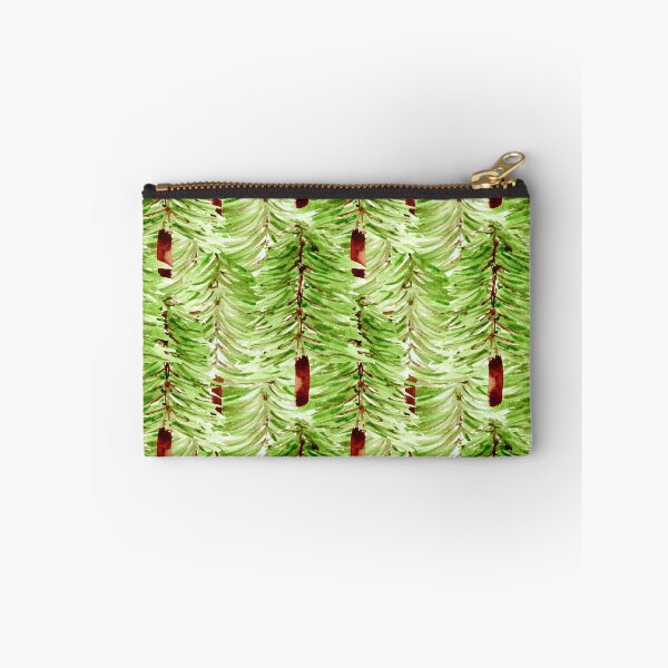 Item preview, Winter Forest all over watercolor pine needle trees designed and sold by JasmineGDesigns.