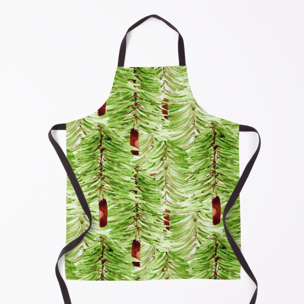 Item preview, Winter Forest all over watercolor pine needle trees designed and sold by JasmineGDesigns.