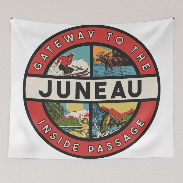 Item preview, Juneau Alaska Vintage Style Decal designed and sold by Decal Mania.