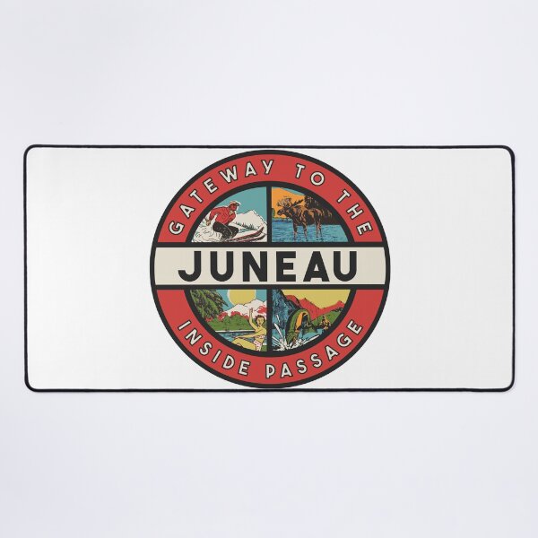 Artikelvorschau, Aufkleber „Juneau Alaska“ im Vintage-Stil entworfen und verkauft von Decal Mania.