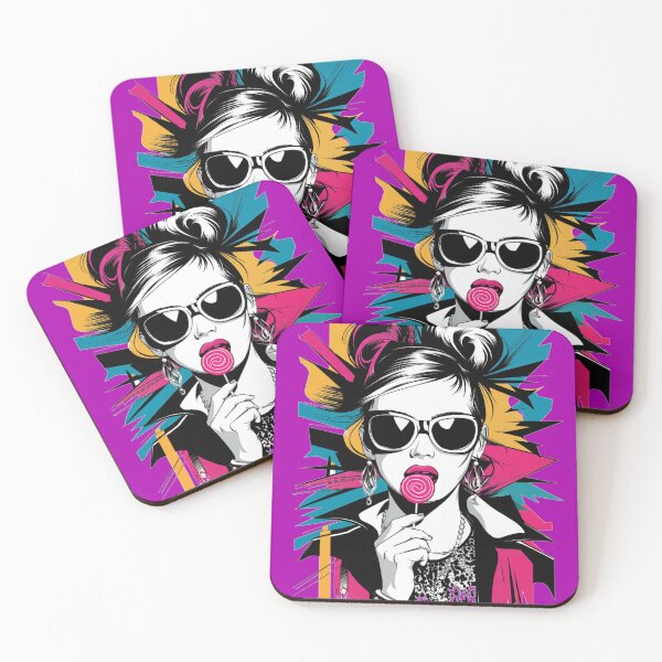 Item preview, Girl With A Lollipop Abstract Art designed and sold by ILOVEART247.