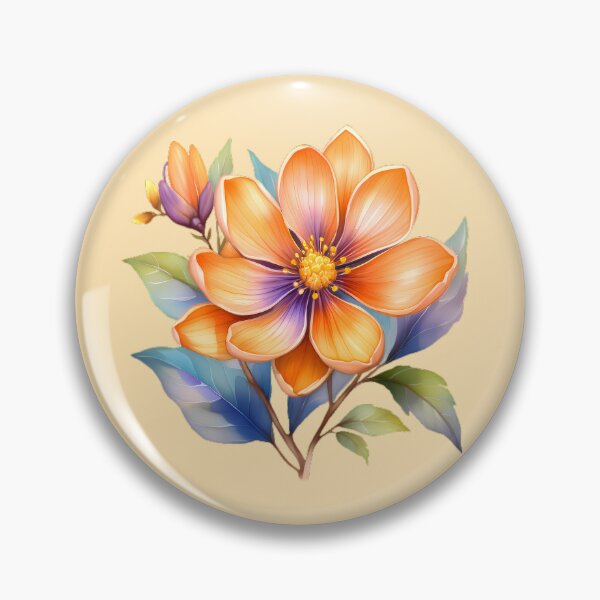 Item preview, Peach Flower Watercolor designed and sold by BeachBreezyVA.