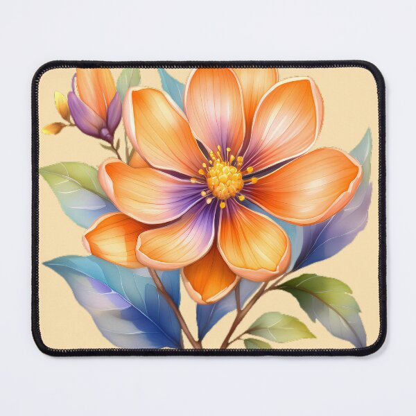 Item preview, Peach Flower Watercolor designed and sold by BeachBreezyVA.