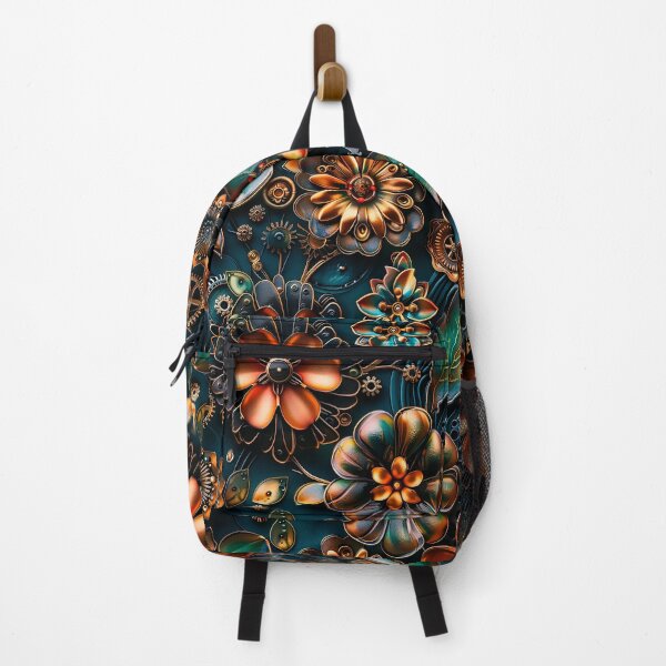 Item preview, "Steampunk Blossom: 3D Colorful Pattern with Mechanical Gears and Realistic Design" designed and sold by JohanSD.