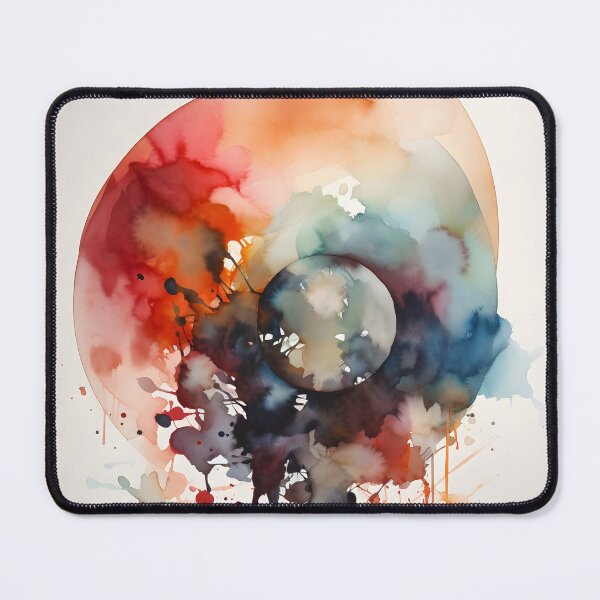 Item preview, Watercolor Painting, Abstract Complex Dark Wall Art, Bedroom Red Blue Dripping Complex Painting designed and sold by Lightweav.