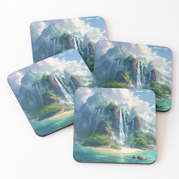 Item preview, Fantasy Landscape - Beautiful Ocean Island Scenery designed and sold by Lumaria Designs.
