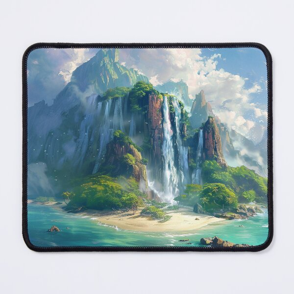 Item preview, Fantasy Landscape - Beautiful Ocean Island Scenery designed and sold by Lumaria Designs.