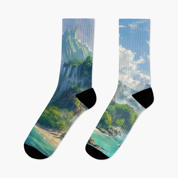 Item preview, Fantasy Landscape - Beautiful Ocean Island Scenery designed and sold by Lumaria Designs.