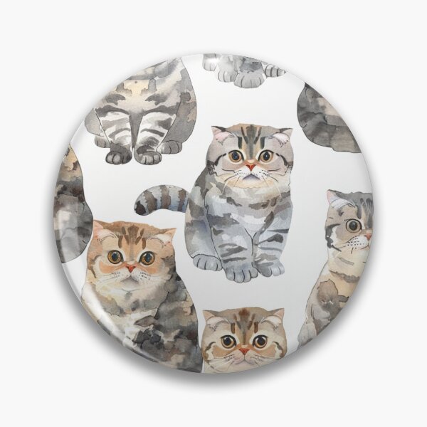 Artikelvorschau, Schottische Faltohrkatze Aquarelldruck entworfen und verkauft von WinnDGTDesign.