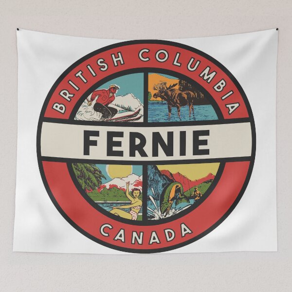 Item preview, Fernie British Columbia Vintage Style Decal designed and sold by Decal Mania.